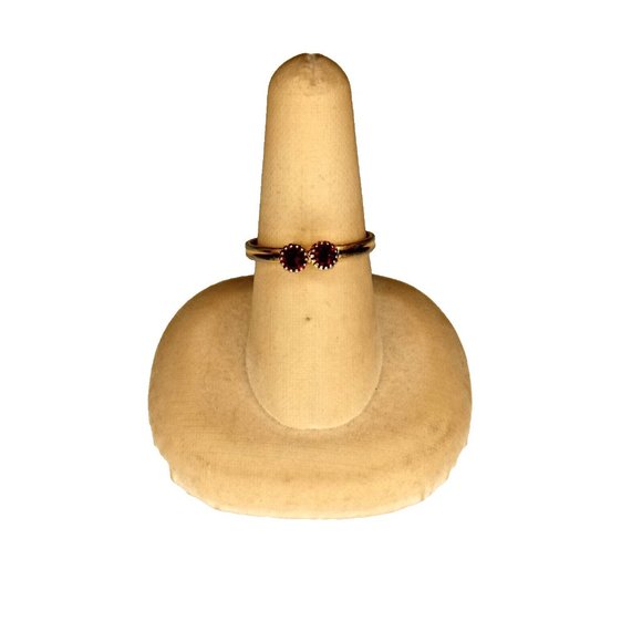 Sarah Coventry Adjustable Red Rhinestone Ring‎ - Picture 1 of 7